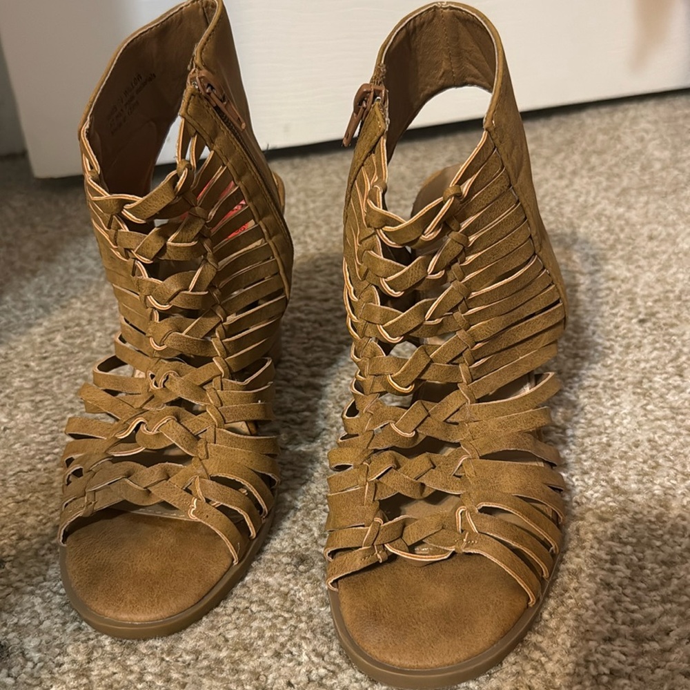 New Direction Brown Woven Bootie